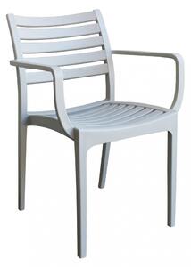 Poltrona Eveline 58,5x55,2x84 cm in Polipropilene Grigio