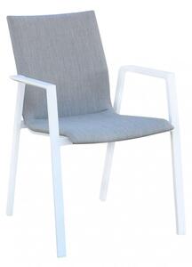 Poltrona Djerba Impilabile 55,5x60x83 h cm in Alluminio Bianco