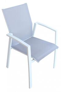 Poltrona Maili Impilabile 57x61x89 h cm in Alluminio Bianco