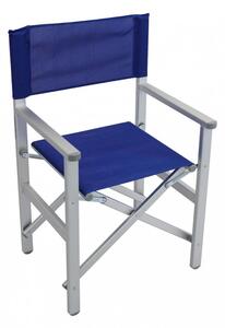 Sedia Regista da Giardino Siena 55x46x45/88 h cm in Textilene Blu