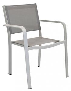 Sedia da Giardino Zante Impilabile 56x60x84 h cm in Textilene Tortora
