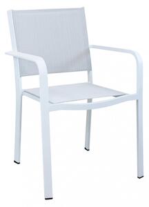 Sedia da Giardino Zante Impilabile 56x60x84 h cm in Textilene Bianco