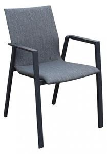 Poltrona Djerba Impilabile 55,5x60x83 h cm in Alluminio Antracite