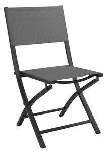 Sedia da Giardino Georgia Pieghevole 58x46x85 h cm in Textilene Antracite