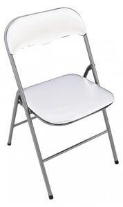 Sedia da Giardino Pieghevole Slim 44x45x78 h cm in Acciaio Bianca Opaca