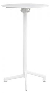 Tavolo Alto Vega Ø60x102 h cm in Acciaio Bianco