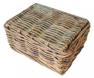 Tavolino Polinesia 38x78x56 cm in Rattan Marrone