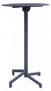 Tavolo Alto Vega Ø60x102 h cm in Acciaio Grigio scuro