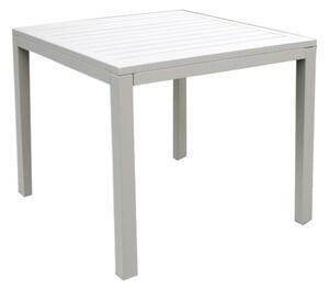 Tavolo Cuba 80x80x74 h cm in Alluminio Tortora