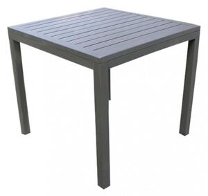 Tavolo Cuba 80x80x74 h cm in Alluminio Taupe