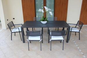 Tavolo Florence 200x90x75 cm in Alluminio Antracite