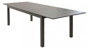 Tavolo Cuba Allungabile 220/280x100x75 h cm in Alluminio Taupe