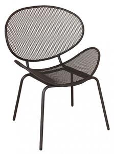 Poltrona Midway Impilabile 64x54x85 h cm in Acciaio Grigio scuro