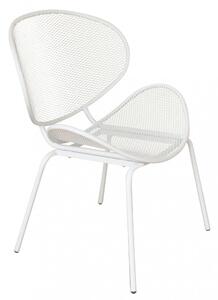 Poltrona Midway Impilabile 64x54x85 h cm in Acciaio Bianco