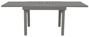 Tavolo Allungabile da Giardino 104/208x75x75 cm in Alluminio Tortora
