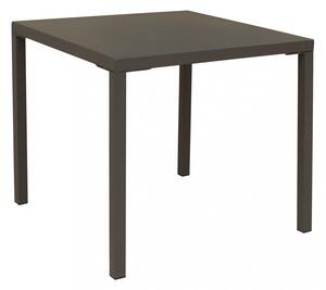 Tavolo Manchester Impilabile 80x80x73h cm in Acciaio Taupe