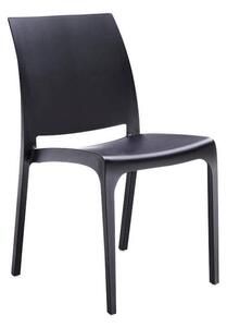 Sedia da Giardino Volga 46x54x80 h cm in Polipropilene Nero