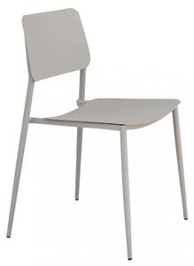 Sedia da Giardino Vega Impilabile 42x53x80 h cm in Acciaio Tortora