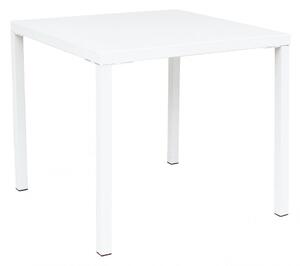 Tavolo Manchester Impilabile 80x80x73h cm in Acciaio Bianco