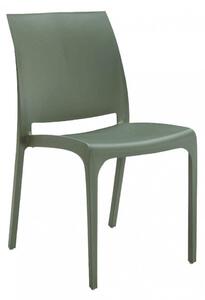 Sedia da Giardino Volga 46x54x80 h cm in Polipropilene Verde