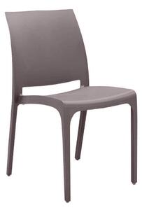 Sedia da Giardino Volga 46x54x80 h cm in Polipropilene Taupe