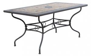 Tavolo Rettangolare Nereo 160x90x74 h cm in Acciaio Tortora