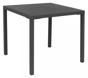 Tavolo Manchester Impilabile 80x80x73h cm in Acciaio Antracite