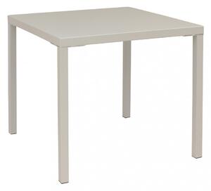 Tavolo Manchester Impilabile 80x80x73h cm in Acciaio Tortora