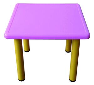 Tavolino Strong Rosa con piedi in acciaio inox regolabili per Bambini