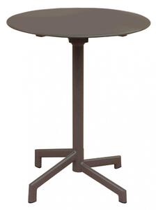Tavolo Vega Ø60x74 h cm in Acciaio Taupe