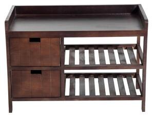 Panca Portascarpe con Cassetti da Ingresso 69x34x48 cm Marrone