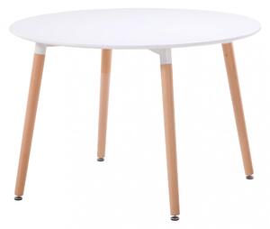 Tavolo Lione Ø120x75 h cm in Legno Bianco