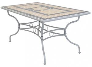 Tavolo Rettangolare Perse 160x90x74 h cm in Acciaio Tortora