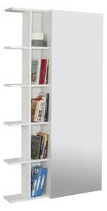 Scarpiera Libreria 5 Ripiani in Melaminico 88,5x25x160cm TFT Sc Bianca Specchio