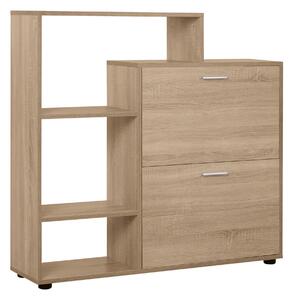 Scarpiera Salvaspazio 20 Paia da Ingresso in Legno Libreria 101.5x25.5x98 cm