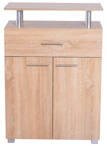 Scarpiera a 3 Ripiani e un Cassetto in Legno 70x35.5x99.5 cm