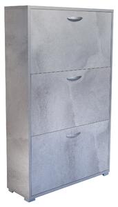 Scarpiera 3 Ante a Ribalta 73x25x120 cm in Legno Salvaspazio Pietra