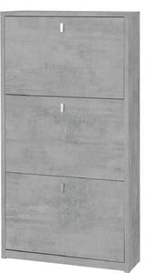 Scarpiera 3 Ante 63x117x18 cm Cemento