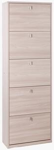 Scarpiera 5 Ante 63x190x29 cm Olmo Chiaro