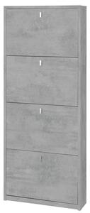 Scarpiera 4 Ante 63x154x18 cm Cemento