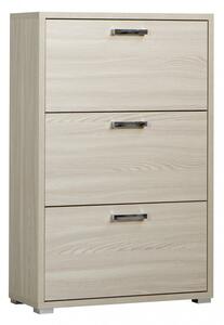 Scarpiera 3 Ante a Ribalta 75,3x33x115,7 h cm in Truciolare bilaminato Olmo