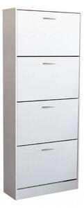 Scarpiera Wendy 60x24x150 h cm in Legno Bianca
