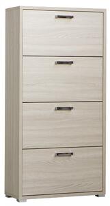 Scarpiera 4 Ante a Ribalta 75,3x33x151,8 h cm in Truciolare bilaminato Olmo
