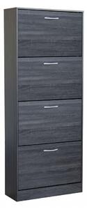 Scarpiera Wendy 60x24x150 h cm in Legno Grigio Scuro