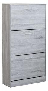 Scarpiera Vicky 60x24x115 h cm in Legno Grigio Chiaro