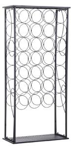 Cantinetta Portabottiglie 47,5x21,5x100 cm in Ferro Rustico Nera