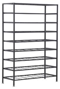 Scaffale Portabottiglie Cantina Vini in Metallo Nero 63x25x91 cm
