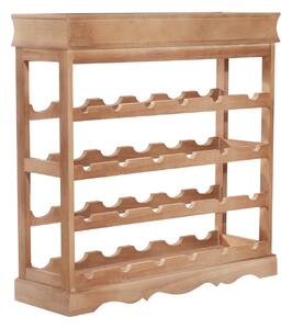 Cantinetta Portabottiglie 24 Alloggi in Legno 70x22.5x70 cm Naturale
