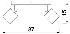 Faretto DEMIA 2xGU10/8W/230V beige