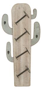 Porta Bottiglie da Muro Cactus 46x12x96 cm in Ferro e MDF